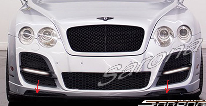 Custom Bentley GTC  Coupe & Convertible Front Add-on Lip (2003 - 2009) - $390.00 (Part #BT-007-FA)